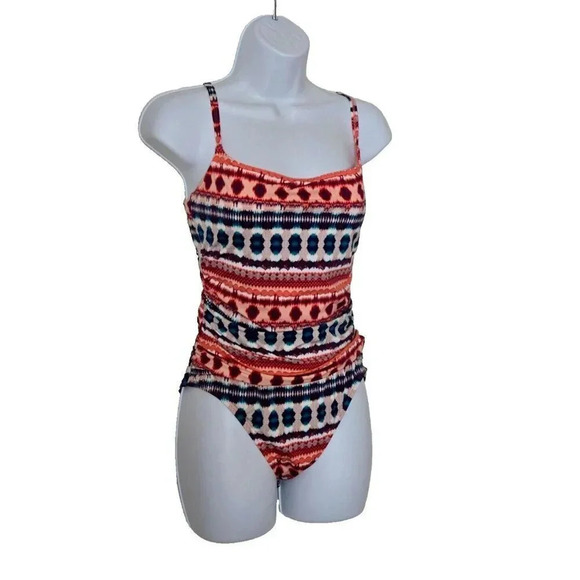 La Blanca Lined One Piece multicolor Swimsuit Size 10 - Picture 2 of 7